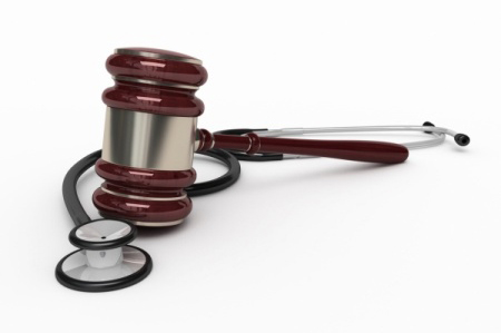 Photo of gavel and stethescope